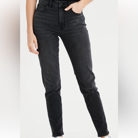 Black Mom Jeans - American Eagle - Picture 1 of 8